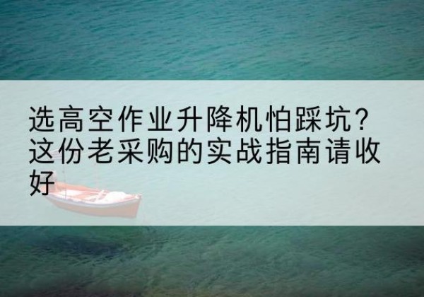 祁阳高空作业升降机厂家推荐-选高空作业升降机怕踩坑？这份老采购的实战指南请收好